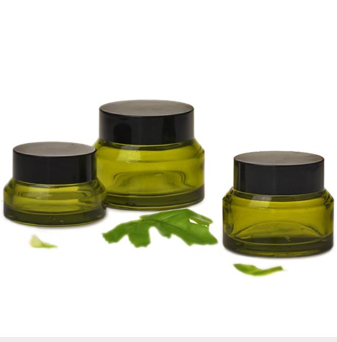 China factory wholesale cosmetic packaging glass face cream jar 50g