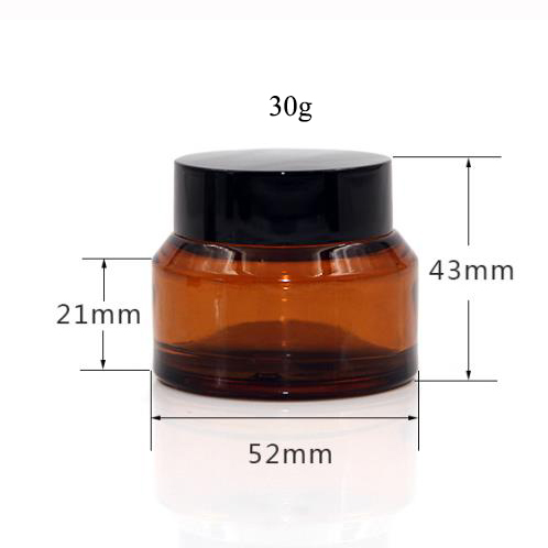 China factory wholesale cosmetic packaging glass face cream jar 50g