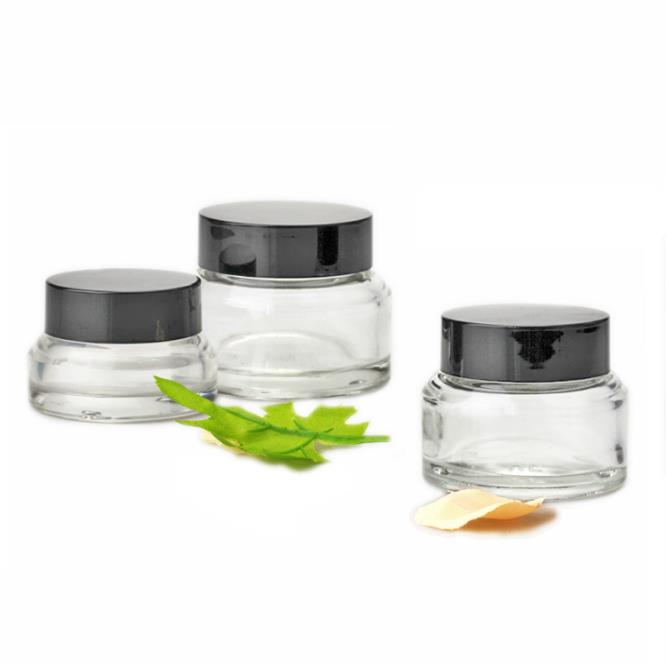 China factory wholesale cosmetic packaging glass face cream jar 50g