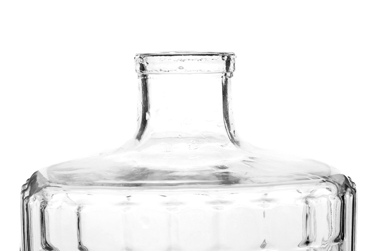 China factory wholesale square thick large heavy wine storage glass bottles 4 liter