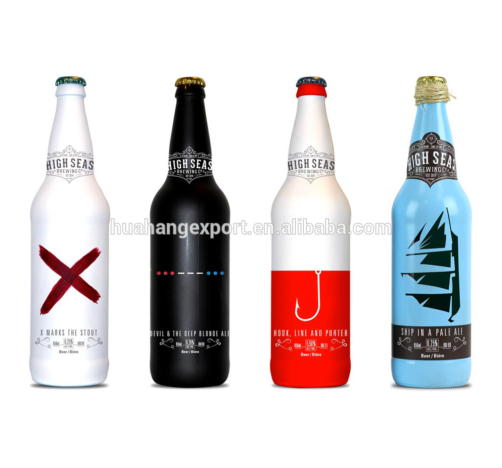 China glass bottle factory 330ml/500ml glass matte amber beer bottle