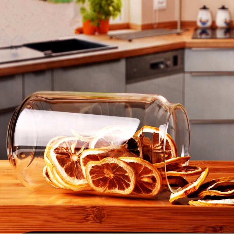 China glass jar manufacturer sale 8 oz glass jar with bamboo lid