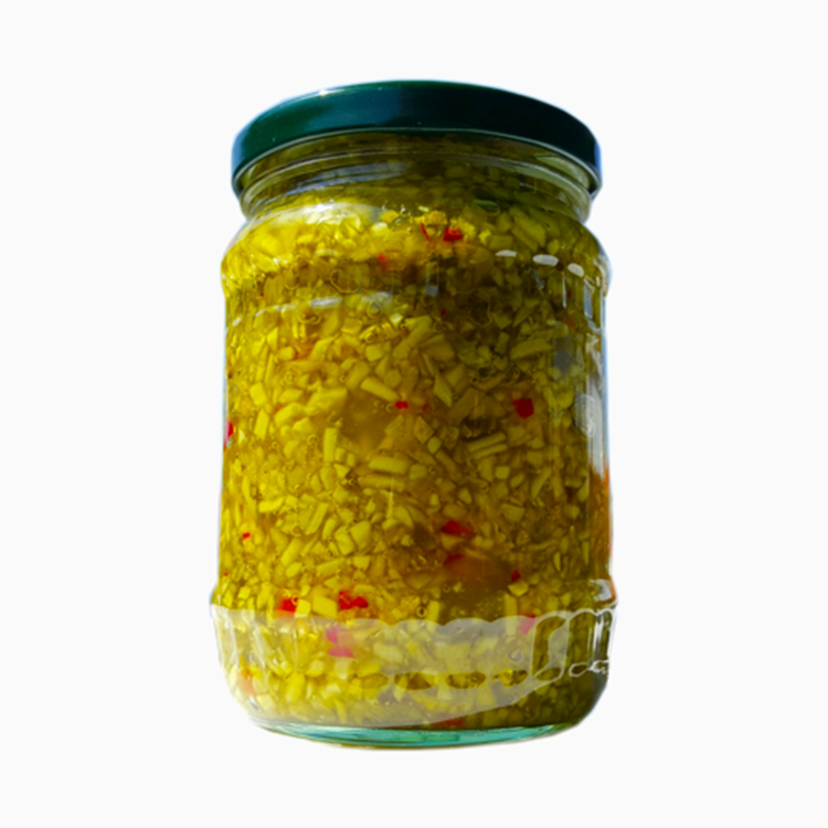 China glasses pickle jar glass marinade vegetables glass jar metal top lid 700ml 720ml