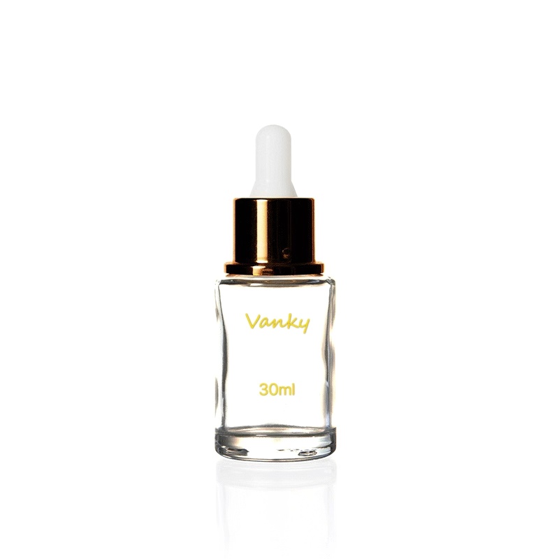 China made high quality cosmetic 1oz glass jar with aluminum dropper