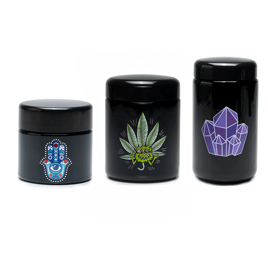 China manufacturer 10ml 15ml 30ml 50ml 60ml 100ml 250ml 500ml matte black uv glass cosmetic ultra violet protection glass jar