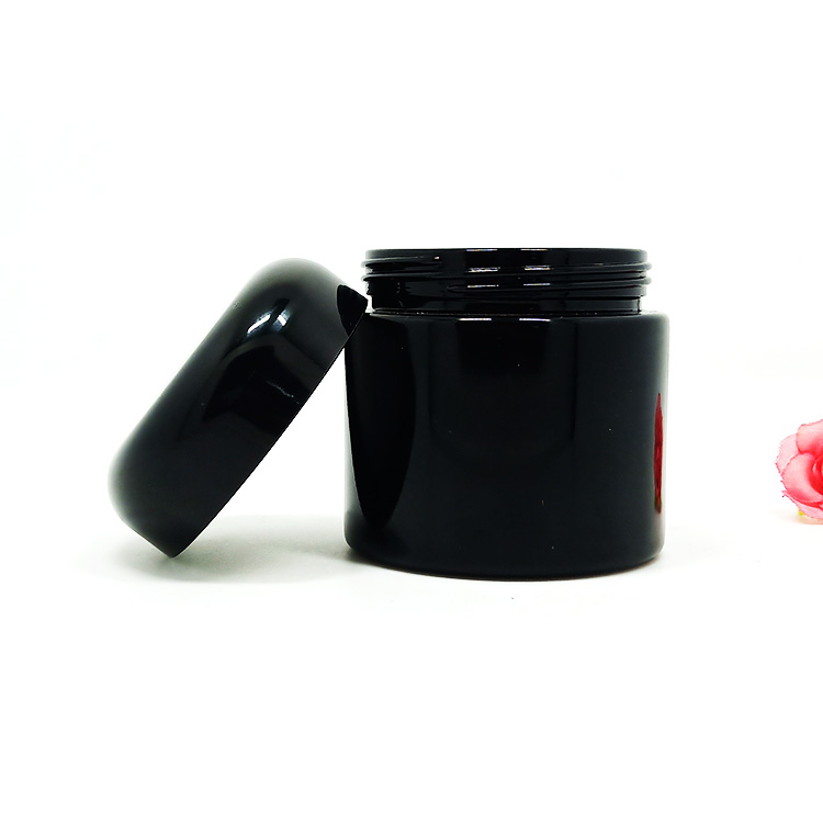 China manufacturer 10ml 15ml 30ml 50ml 60ml 100ml 250ml 500ml matte black uv glass cosmetic ultra violet protection glass jar