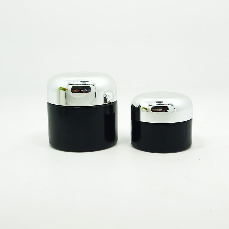 China manufacturer 10ml 15ml 30ml 50ml 60ml 100ml 250ml 500ml matte black uv glass cosmetic ultra violet protection glass jar