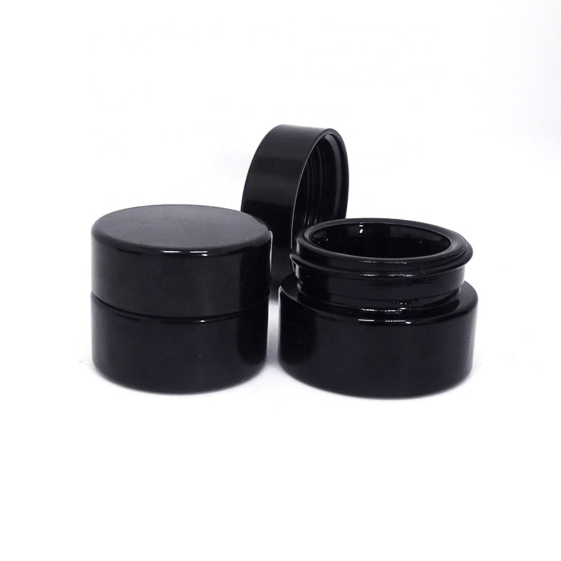 China manufacturer 10ml matte black glass ultraviolet jars uv container