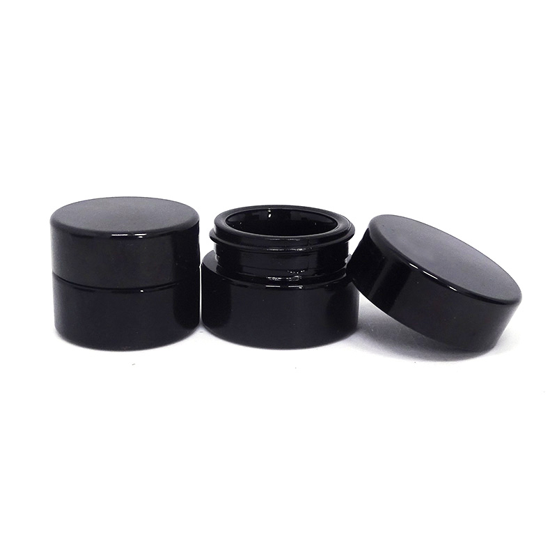 China manufacturer 10ml matte black glass ultraviolet jars uv container