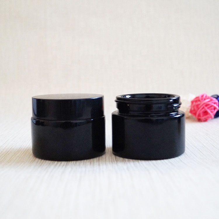 China manufacturer 10ml matte black glass ultraviolet jars uv container