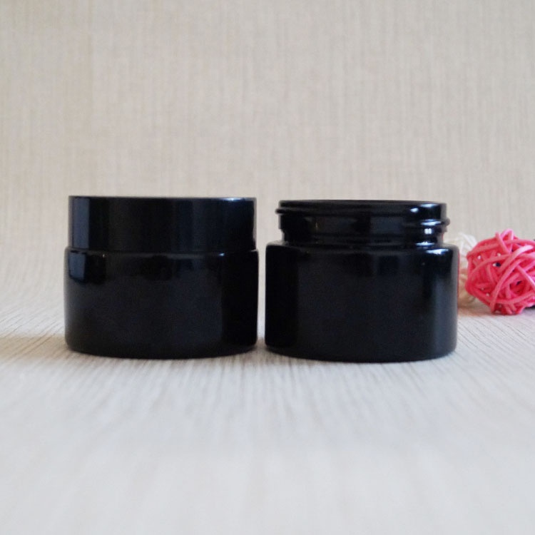 China manufacturer 10ml matte black glass ultraviolet jars uv container
