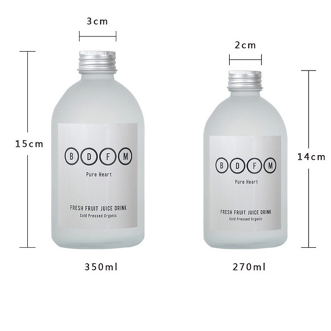China manufacturer 500ml juice container glass juicer glass bottle with lid