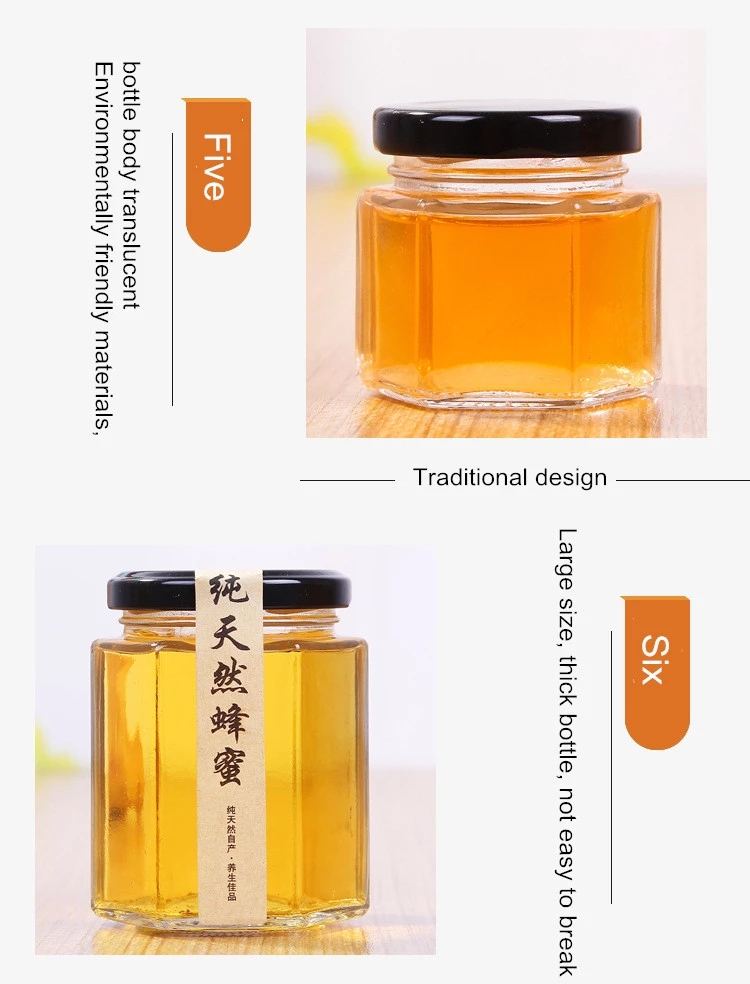 China manufacturer 730ml glass bottles honey clear packaging bottles for honey