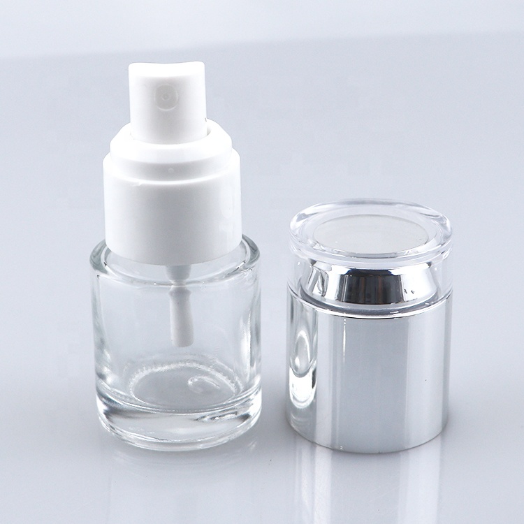 China manufacturer Mini 50Ml Empty Perfume Clear glass Hand Lotion Bottle Pump top