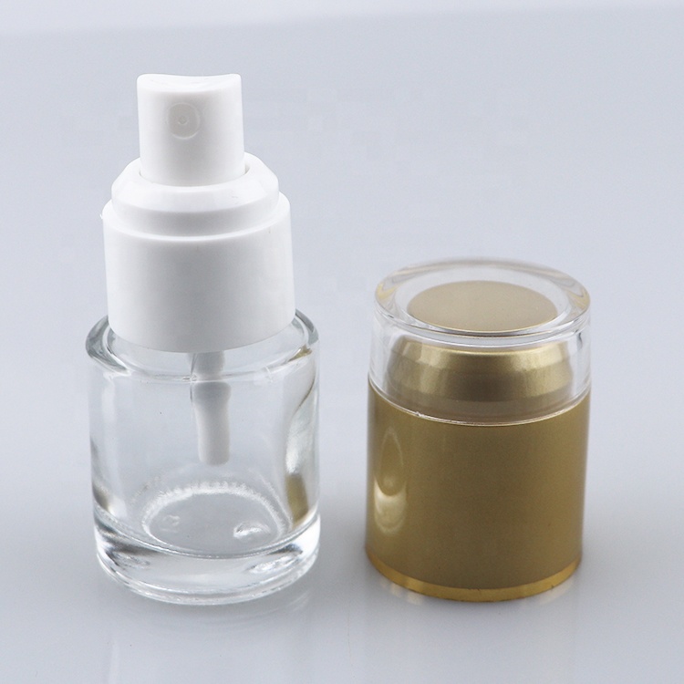 China manufacturer Mini 50Ml Empty Perfume Clear glass Hand Lotion Bottle Pump top