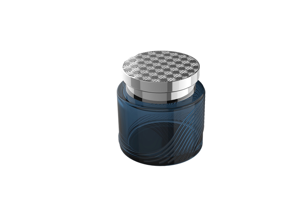 China manufacturer with metal lid cream glass cosmetic jar