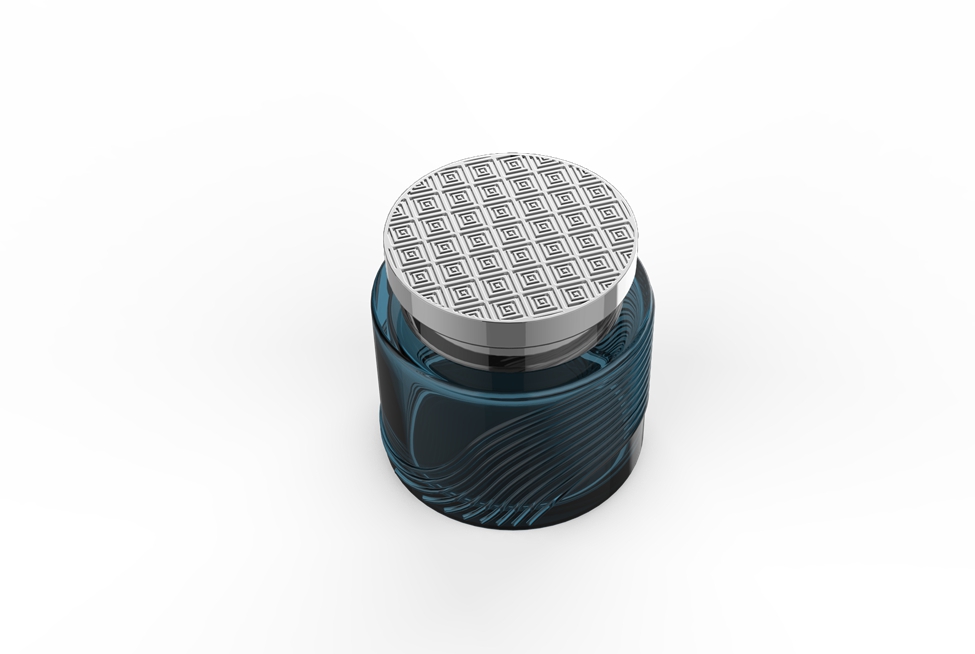China manufacturer with metal lid cream glass cosmetic jar
