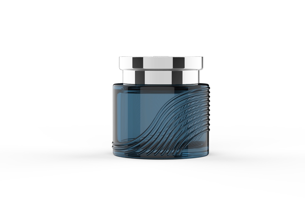 China manufacturer with metal lid cream glass cosmetic jar