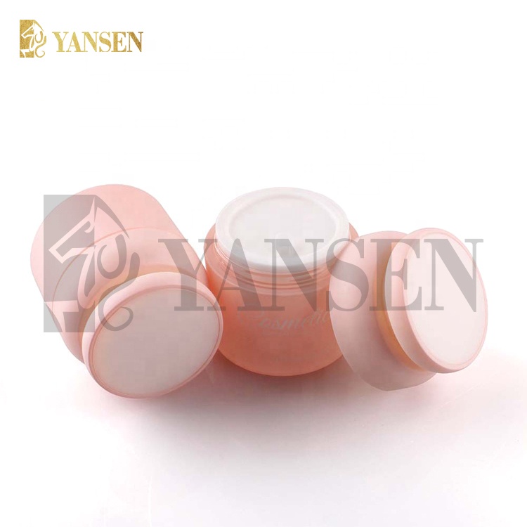 China manufacturers pp cosmetic 10ml 30ml 50ml 100ml airless pump pet jar, Cheap 30g pink acrylic pump airless jar