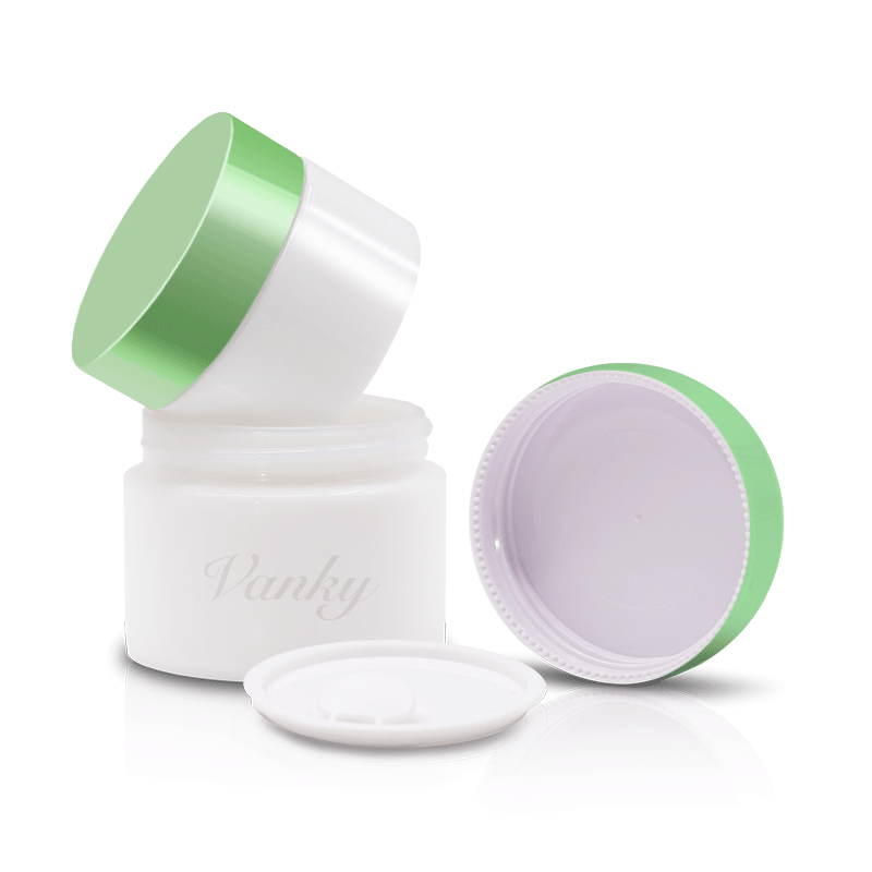 China porcelain white cosmetic glass jars for sale 30ml 50ml