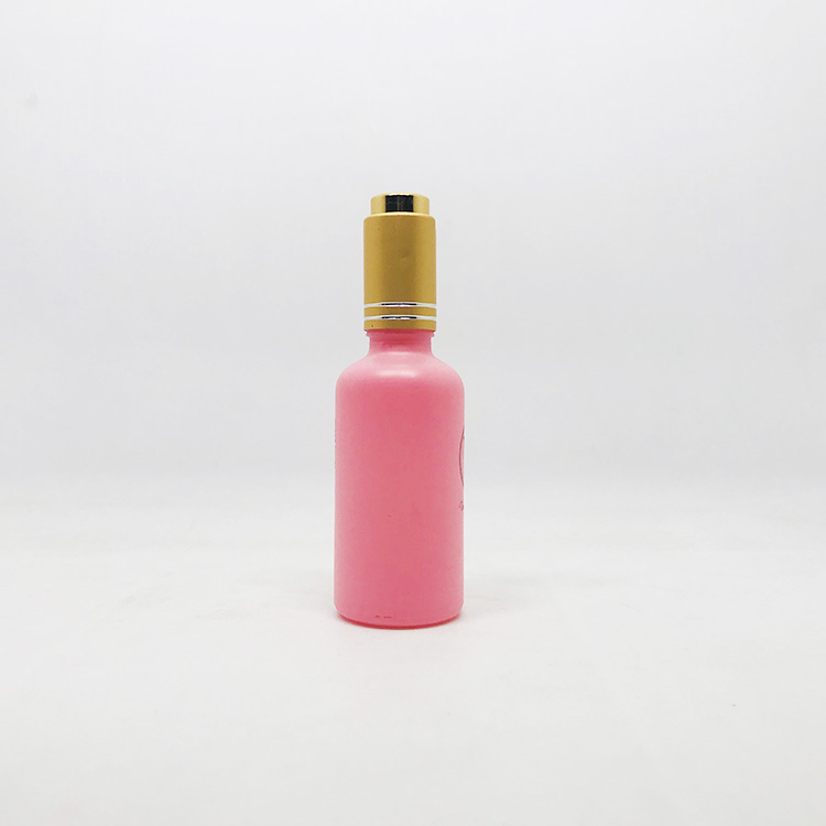 China supplier 100ml 50ml 30ml 20ml 15ml 10ml 5ml frosted pink matte white black glass dropper bottle with bamboo dropper