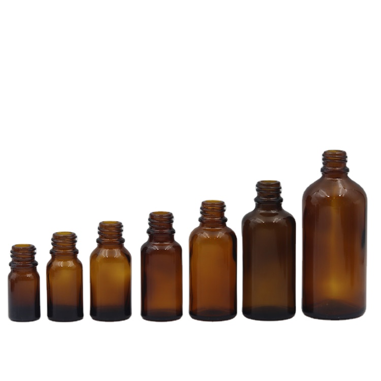 China supplier 15ml 30ml 50ml 100ml cosmetics packaging empty amber essential oil serum glass dropper bottles