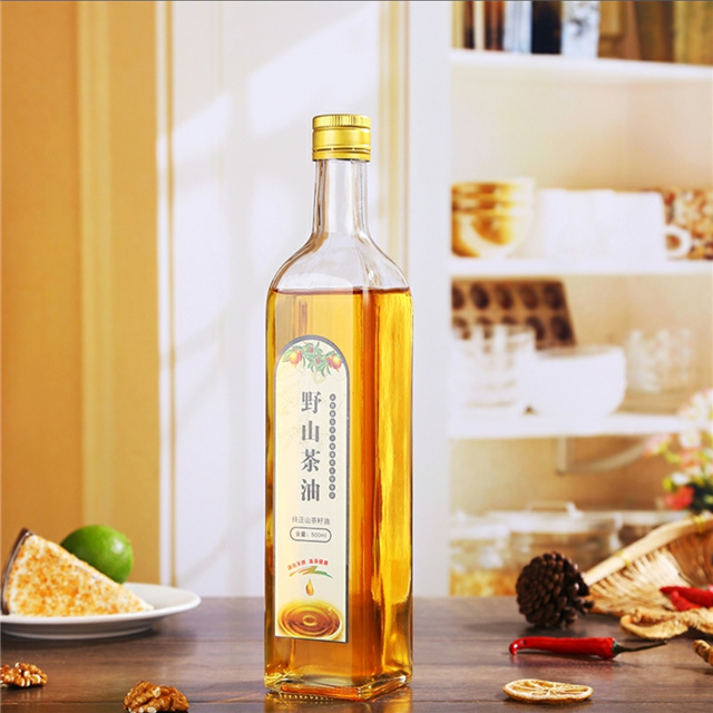 China supplier 250ml glass olive oil bottle marasca square bottle
