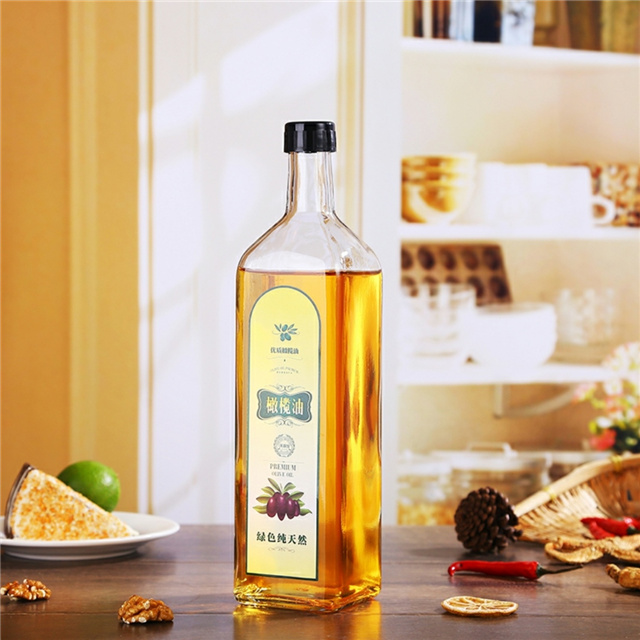 China supplier 250ml glass olive oil bottle marasca square bottle