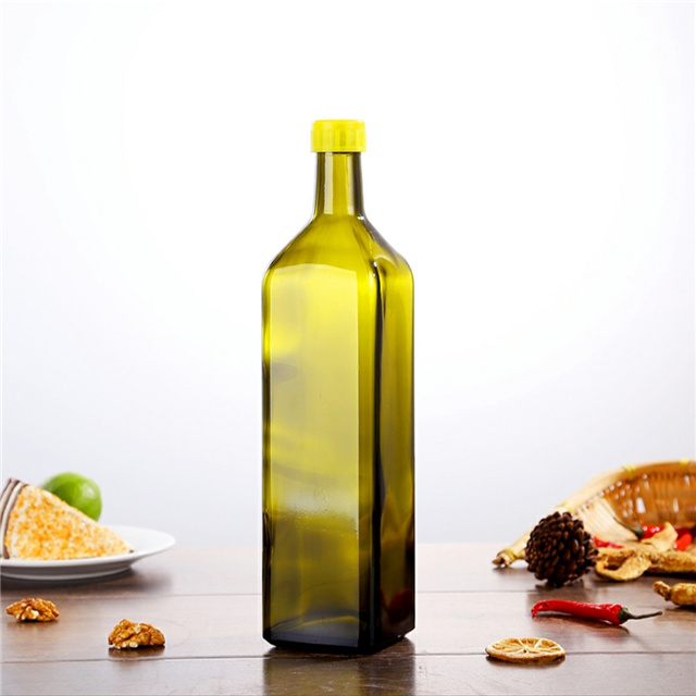 China supplier 250ml glass olive oil bottle marasca square bottle