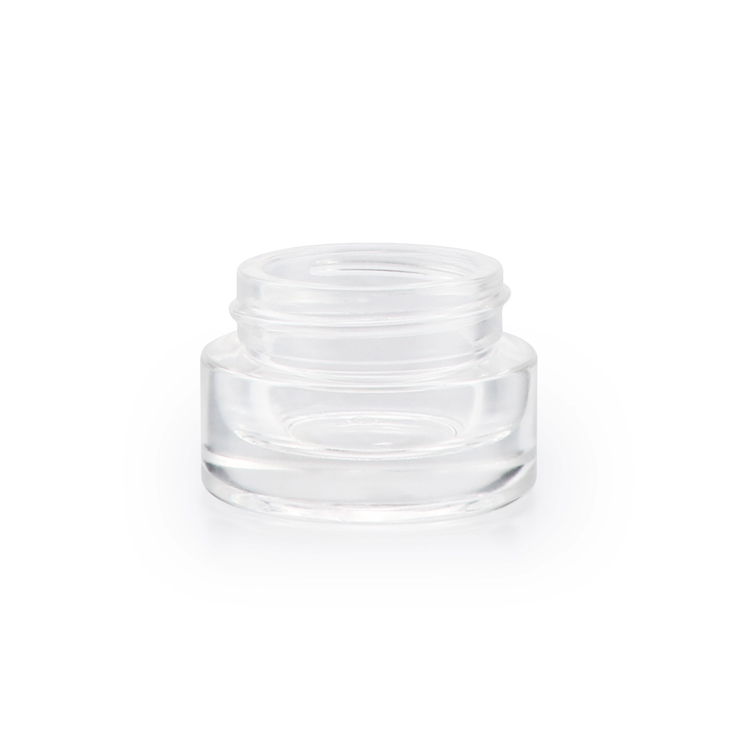 China supplier 5 g 9 g small 1 gram dry herb concentrate child resistant screw top glass container with plastic lid