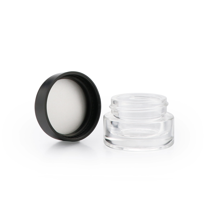 China supplier 5 g 9 g small 1 gram dry herb concentrate child resistant screw top glass container with plastic lid