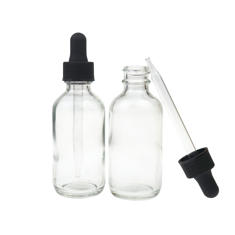 China supplier 60ml 120ml tincture glass child proof dropper bottle amber clear essential oil boston round bottles packaging