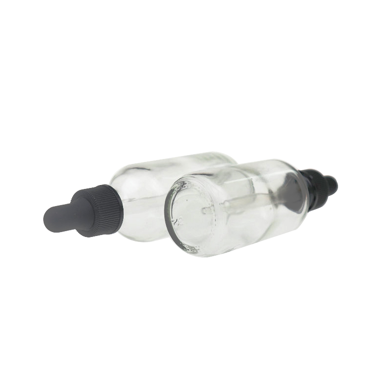China supplier 60ml 120ml tincture glass child proof dropper bottle amber clear essential oil boston round bottles packaging