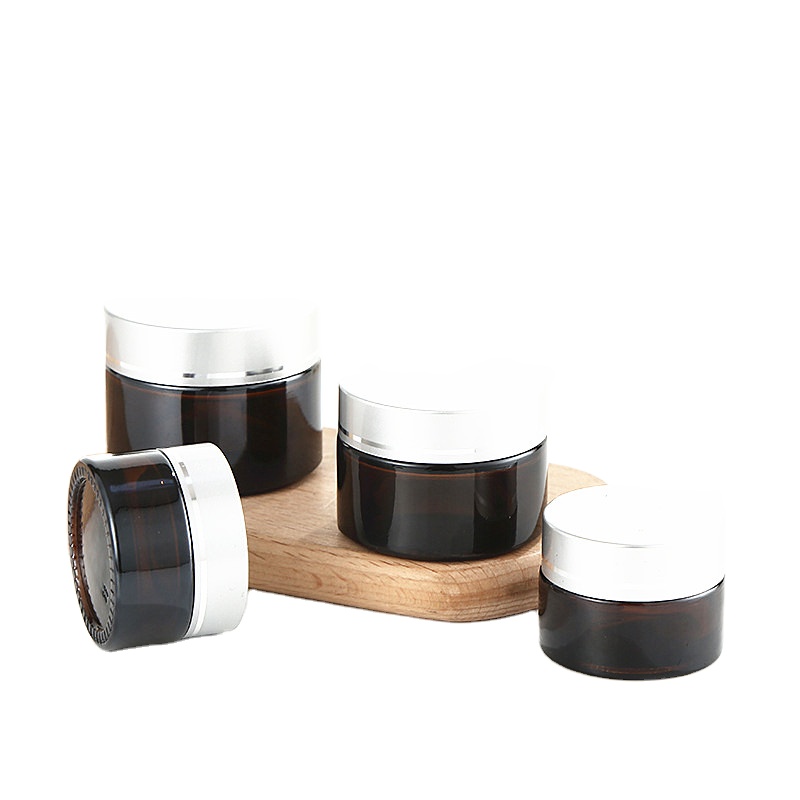 China supplier amber 8oz glass jars wholesale canada skin cream jar luxury