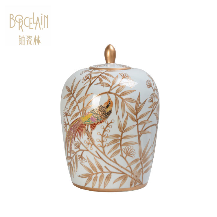 China supplier antique handmade porcelain white blue ceramic decorative ginger jar