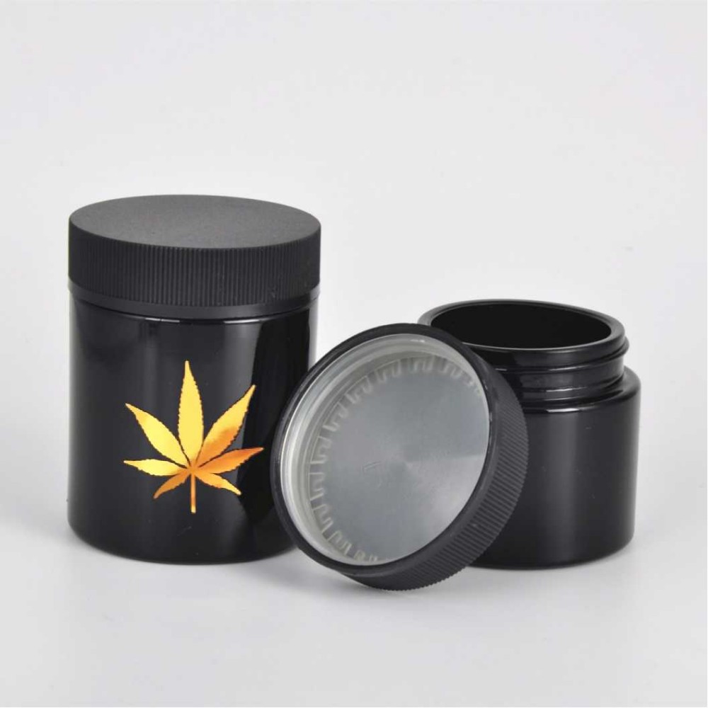 China supplier best sale UV glass jars with CR lids child proof round jars with airtight lids