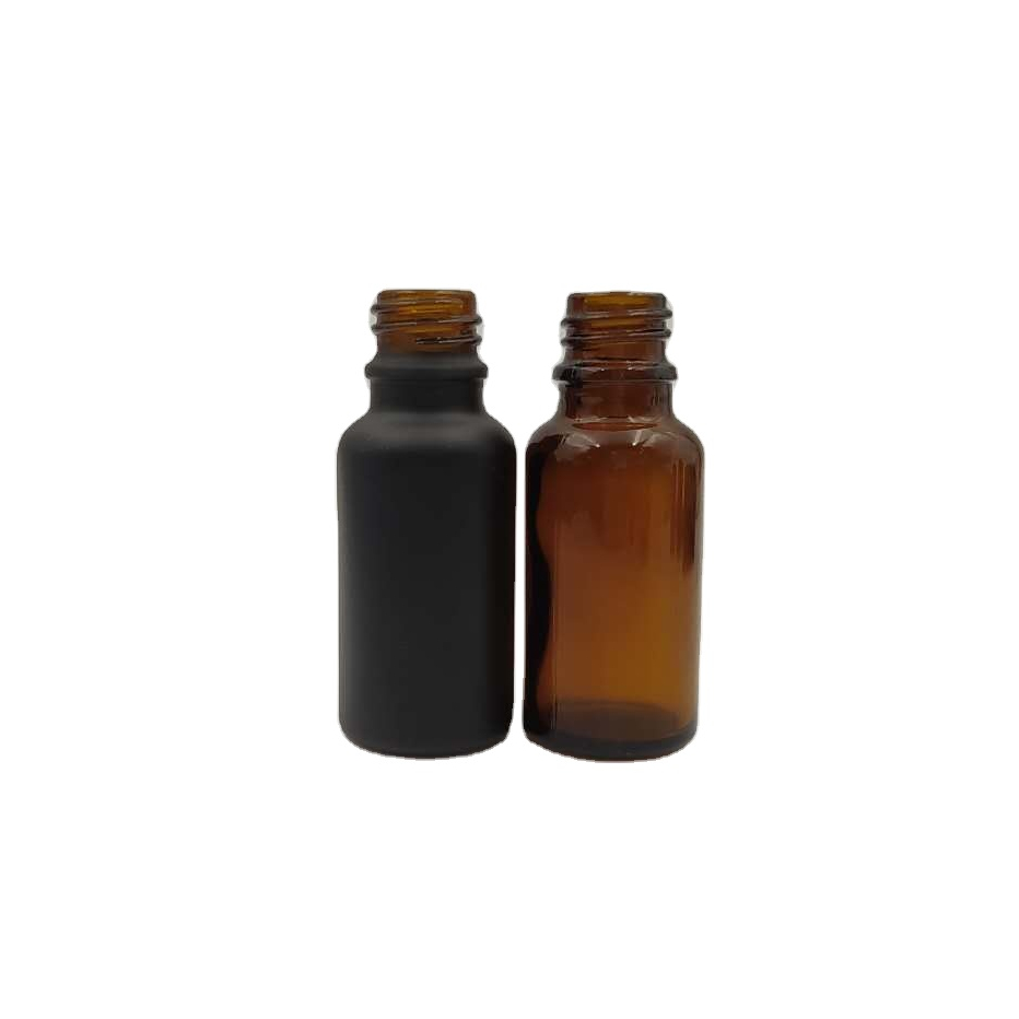 China supplier custom design 30ml frosted black glass dropper bottle for essential oil