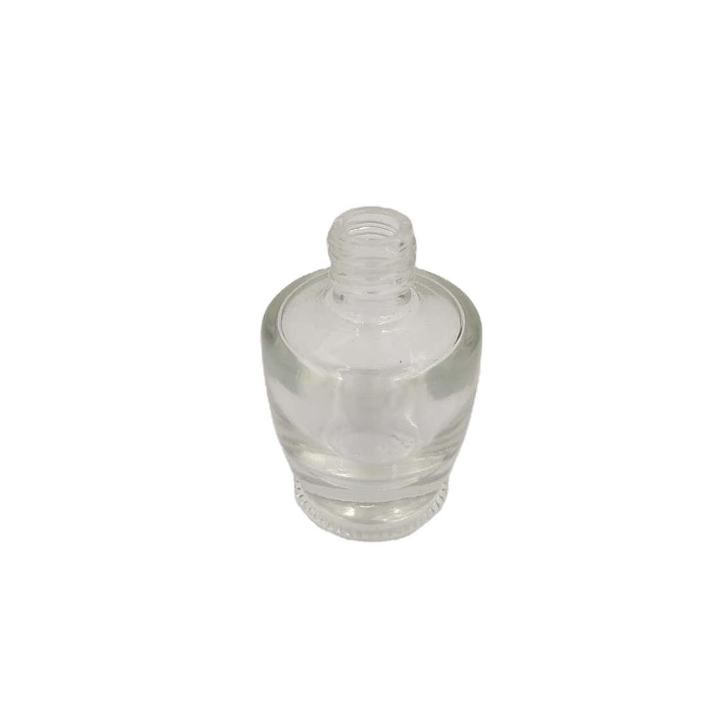 China supplier custom design empty 12ml clear nail polishn bottle with brush cap