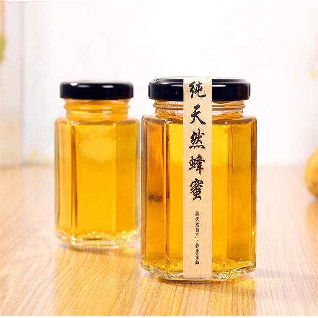 China supplier glass bottles honey clear bottle container for honey