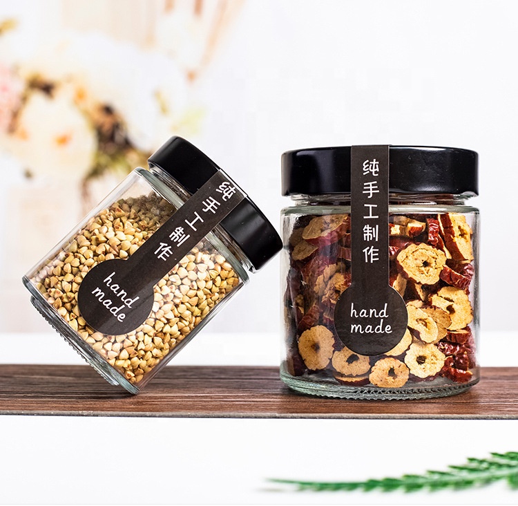 China supplier glass food jars 100ml storage container glass jar
