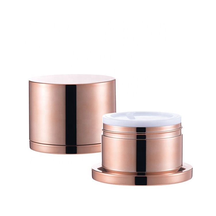 China supplier gold aluminium cap unique 30G 50G cream acrylic jars for cosmetics