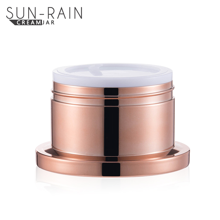 China supplier gold aluminium cap unique 30G 50G cream acrylic jars for cosmetics