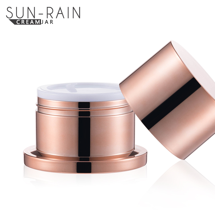 China supplier gold aluminium cap unique 30G 50G cream acrylic jars for cosmetics