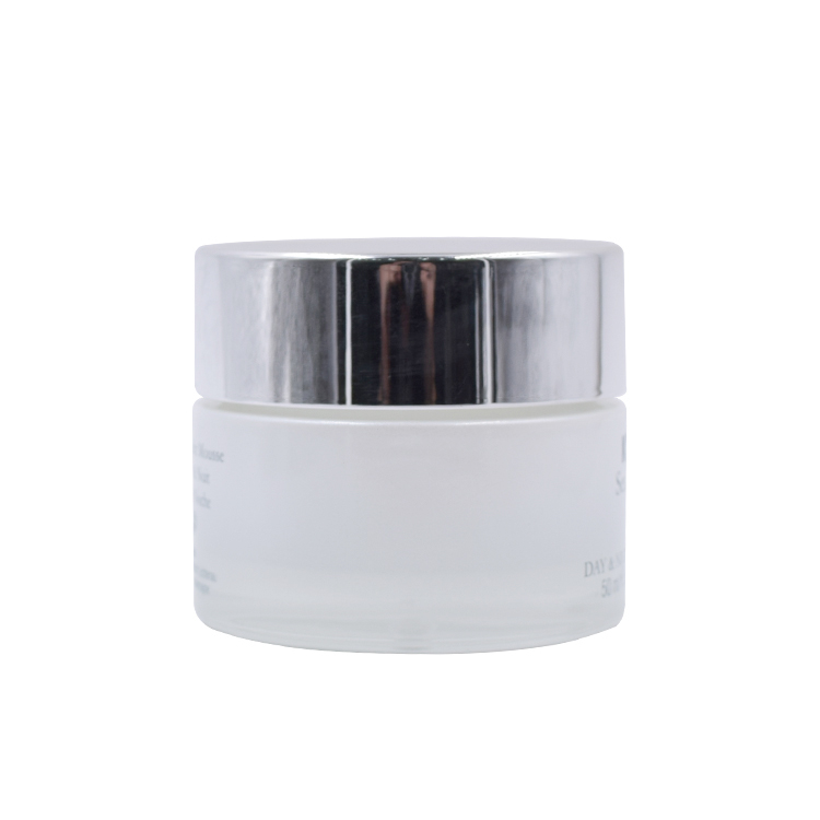 China supplier hot sale skin care frosted glass empty cream jar 50g for face cream