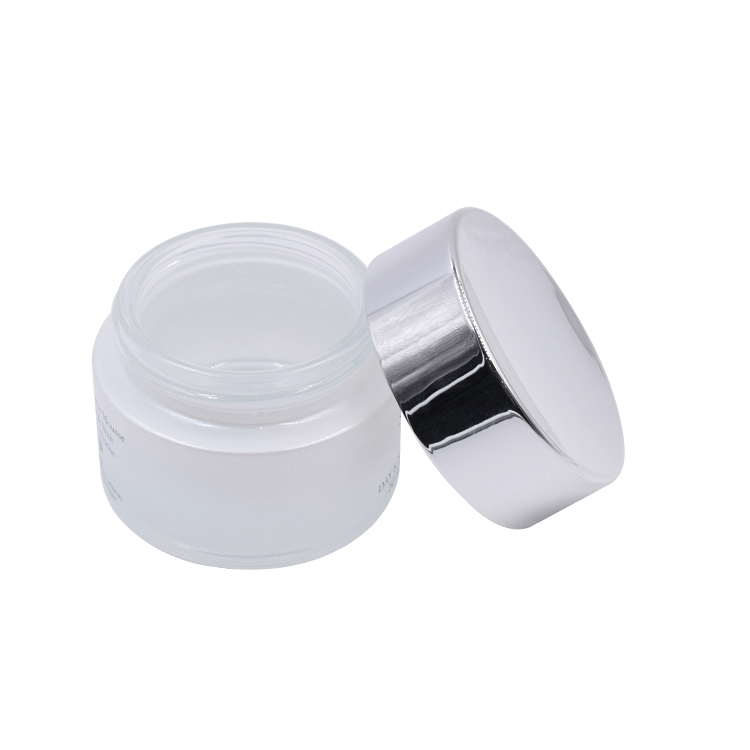China supplier hot sale skin care frosted glass empty cream jar 50g for face cream