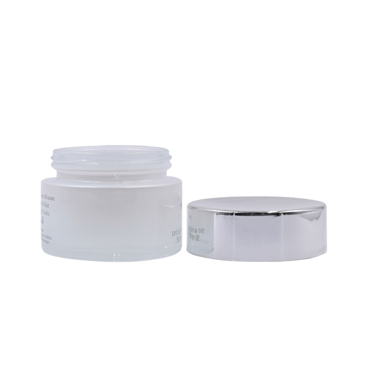 China supplier hot sale skin care frosted glass empty cream jar 50g for face cream