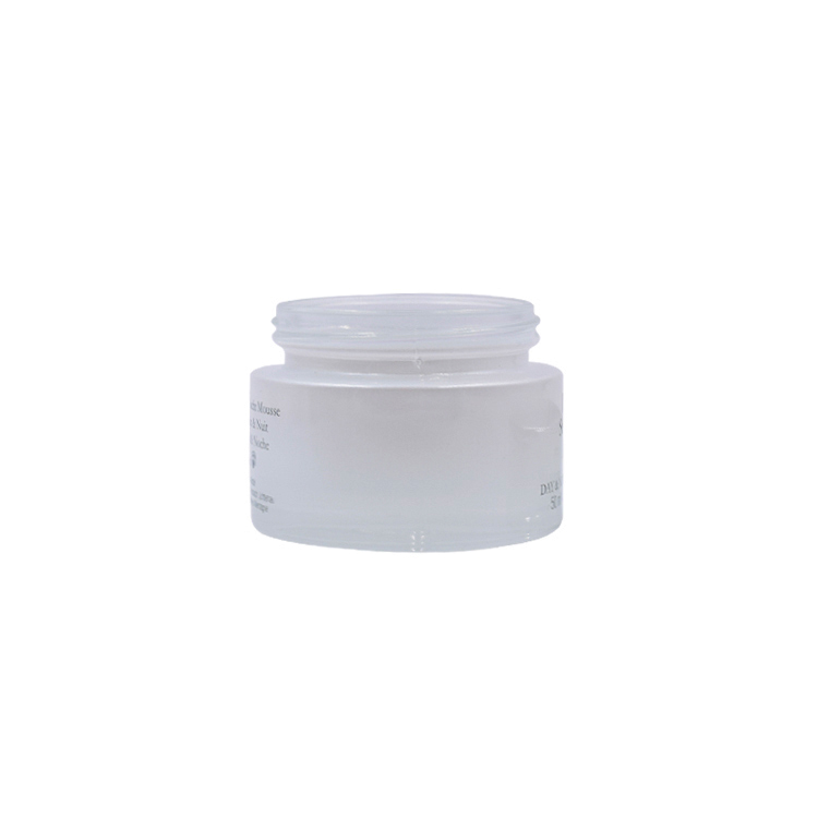 China supplier hot sale skin care frosted glass empty cream jar 50g for face cream