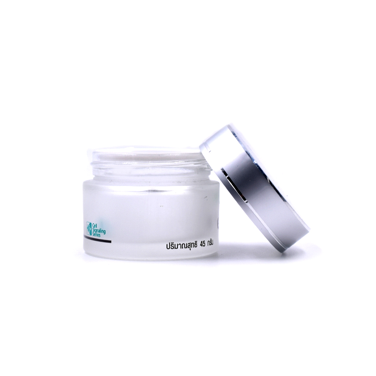 China supplier hot sale skin care frosted glass empty cream jar 50g for face cream