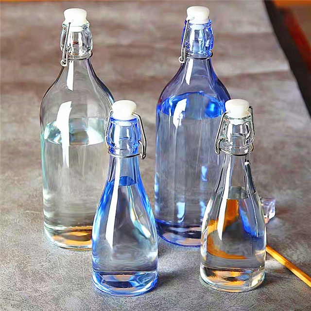 China supplier swing top glass water bottle 750ml dairy bottle with printing decaling available