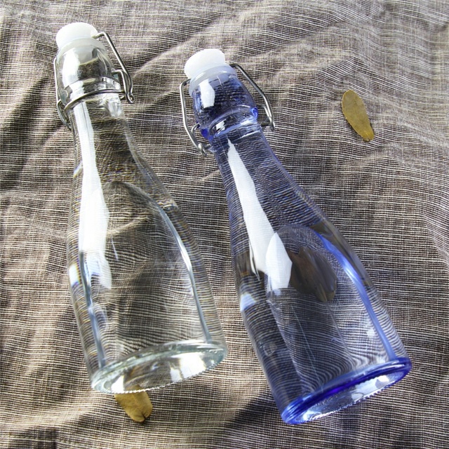 China supplier swing top glass water bottle 750ml dairy bottle with printing decaling available